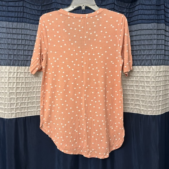Maurices tunic t-shirt in pink with white polka dots - Picture 3 of 3